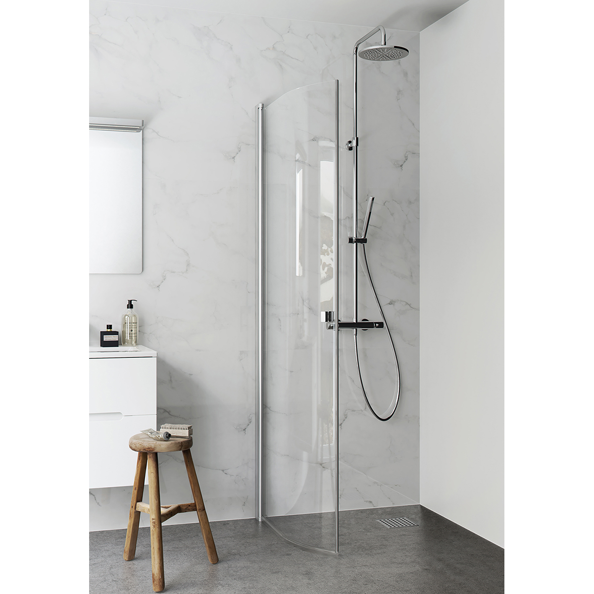 DUSJ IGLOO PRO BEND 70 KLAR NAT Aluminium, B: 537 mm