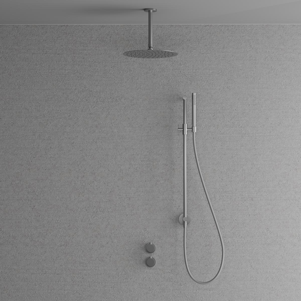 Takduschset Scandtap Steel Harmonized 5Z för Inbyggnad | badrum - duscharmatur - takdusch | KakelKungen