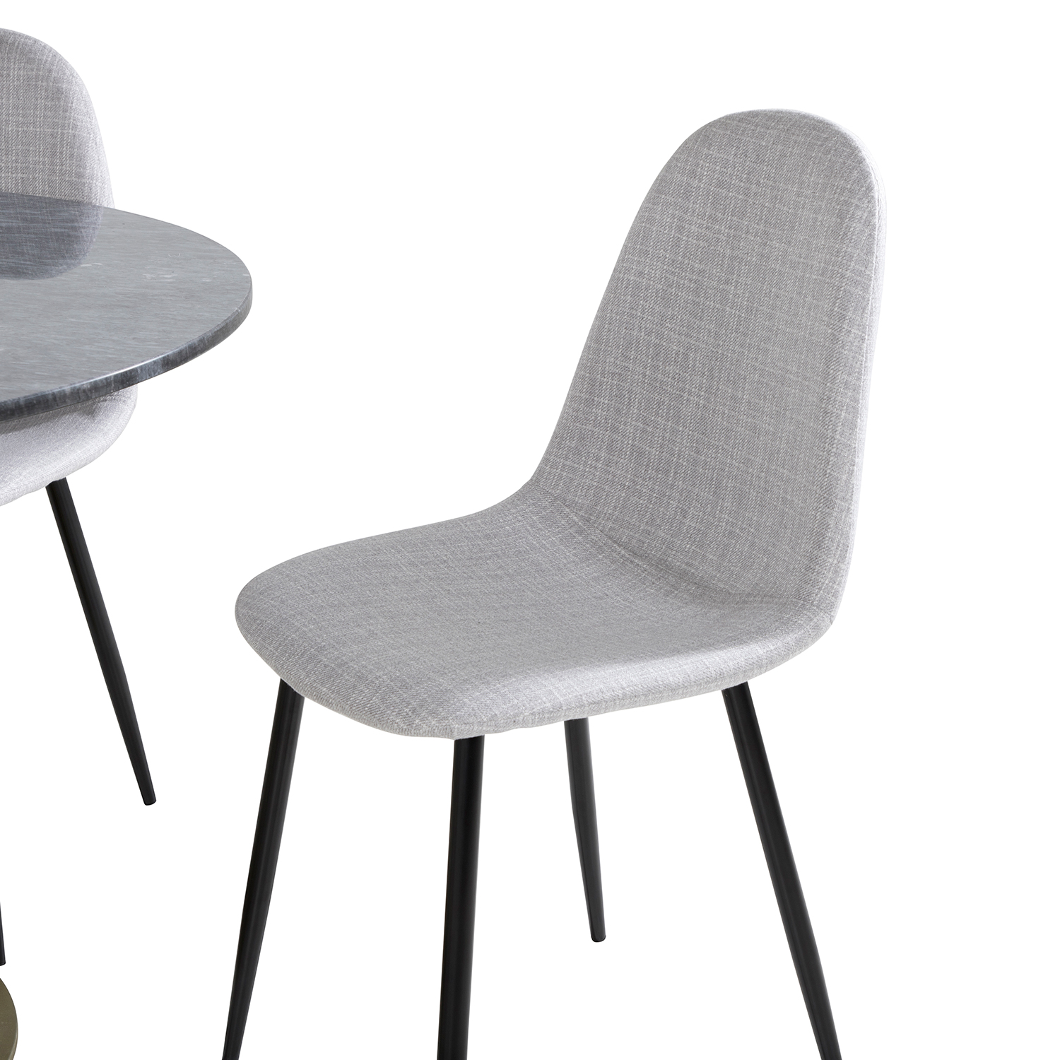 Spisegruppe Venture Home Estelle med 4 Pobbie Stoler Polyester