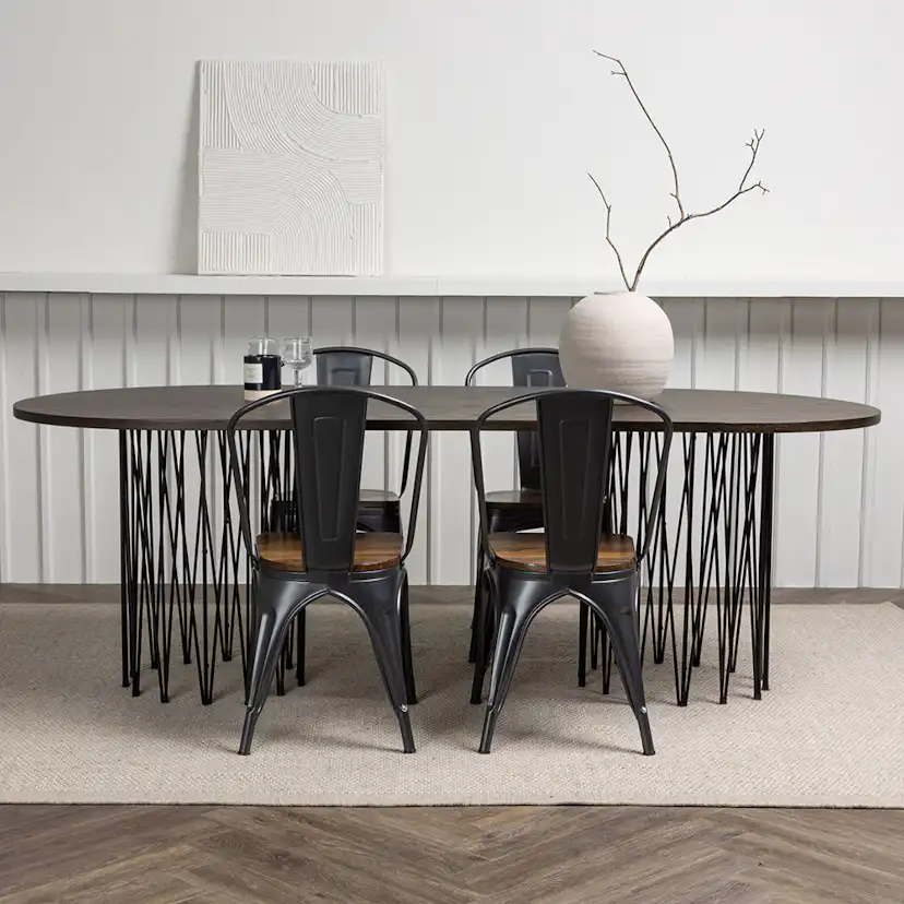 Spisegruppe Venture Home Stone med 4 Tempe Stoler