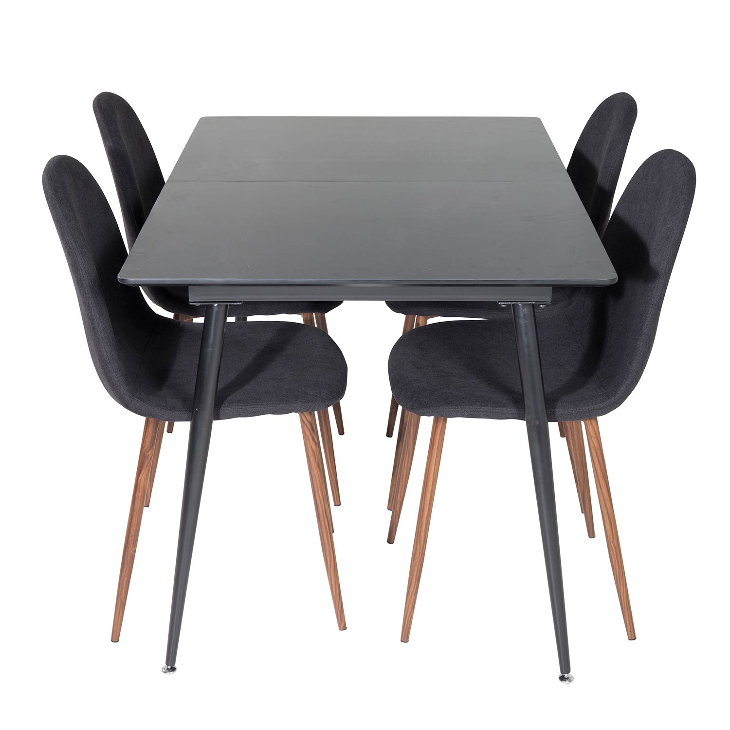 Spisegruppe Venture Home Silvia med Innleggsplate og 4 Pobbie Stoler