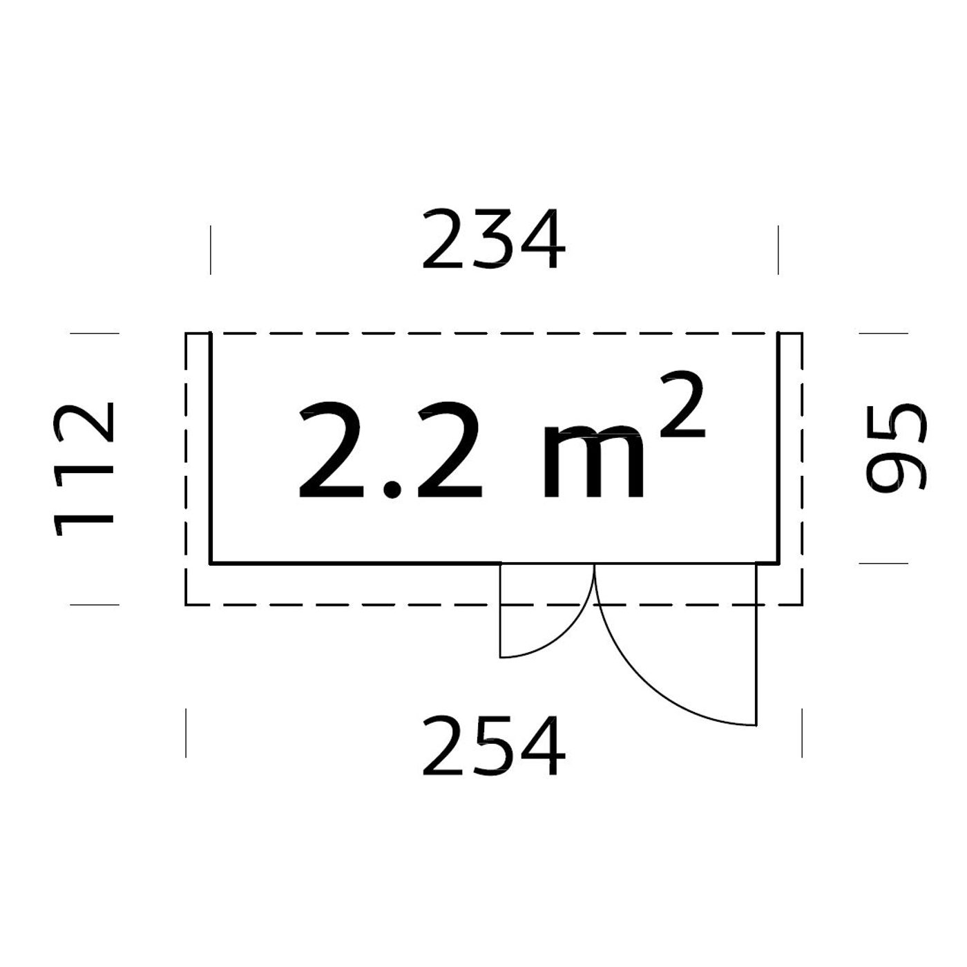 Redskapsbod Palmako Leif 2,2 m2