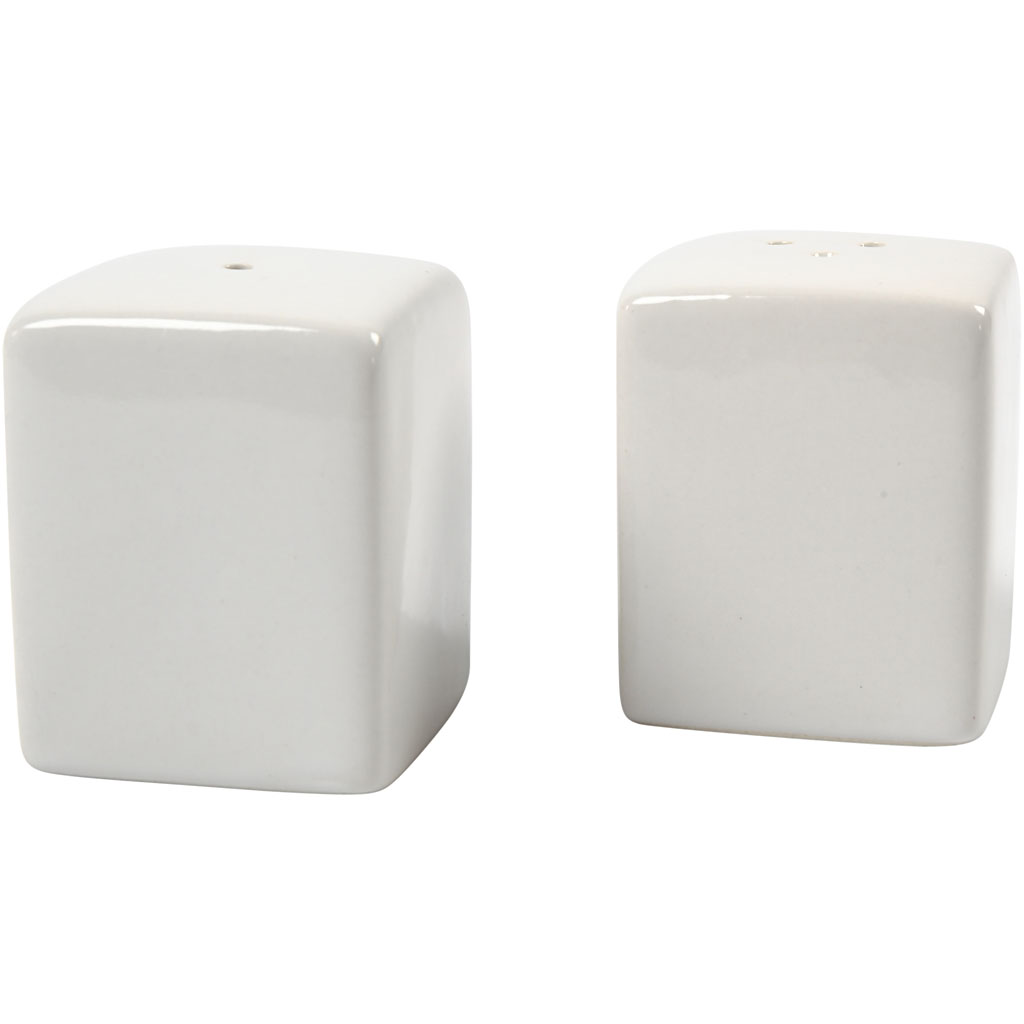 Salt og Peppersett Creativ Company Str 5x5 cm Blank 6 Sett / 1 Pk