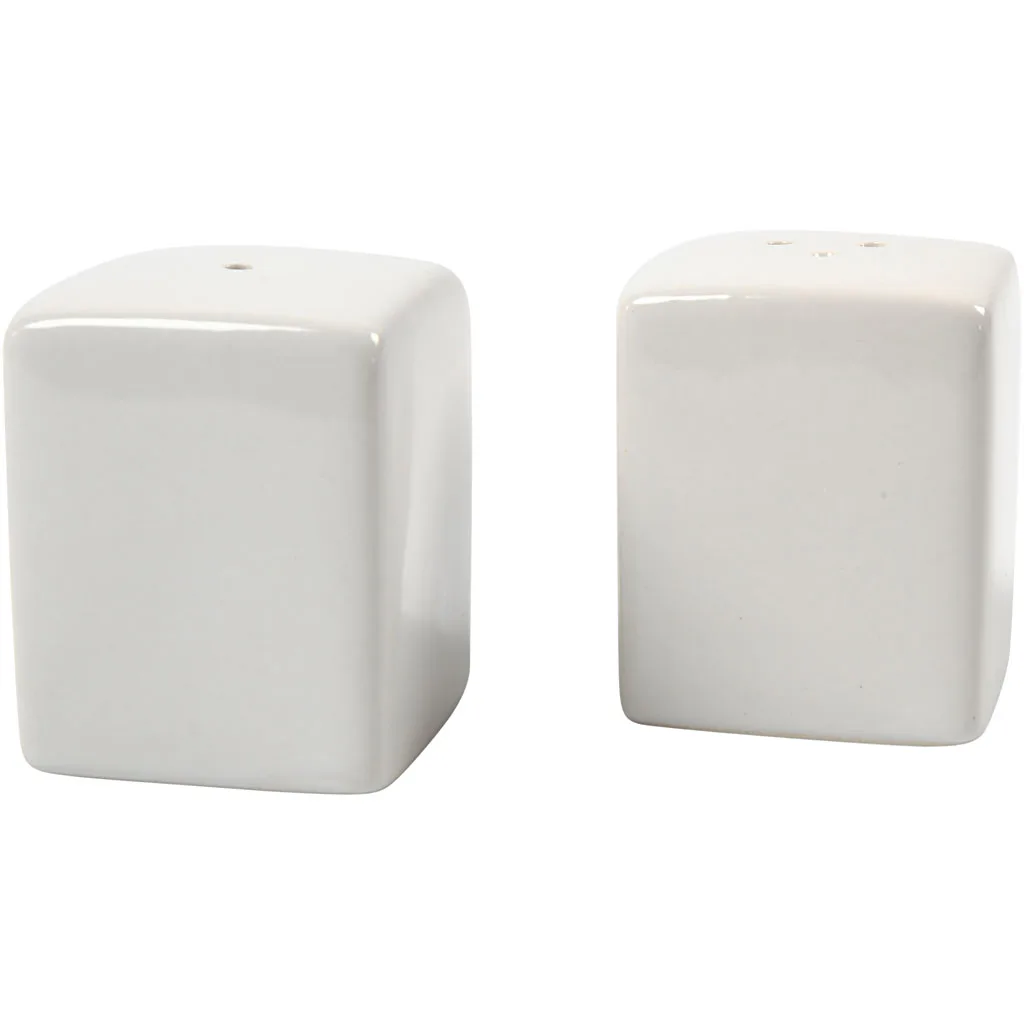 Salt og Peppersett Creativ Company Str 5x5 cm Blank 6 Sett / 1 Pk