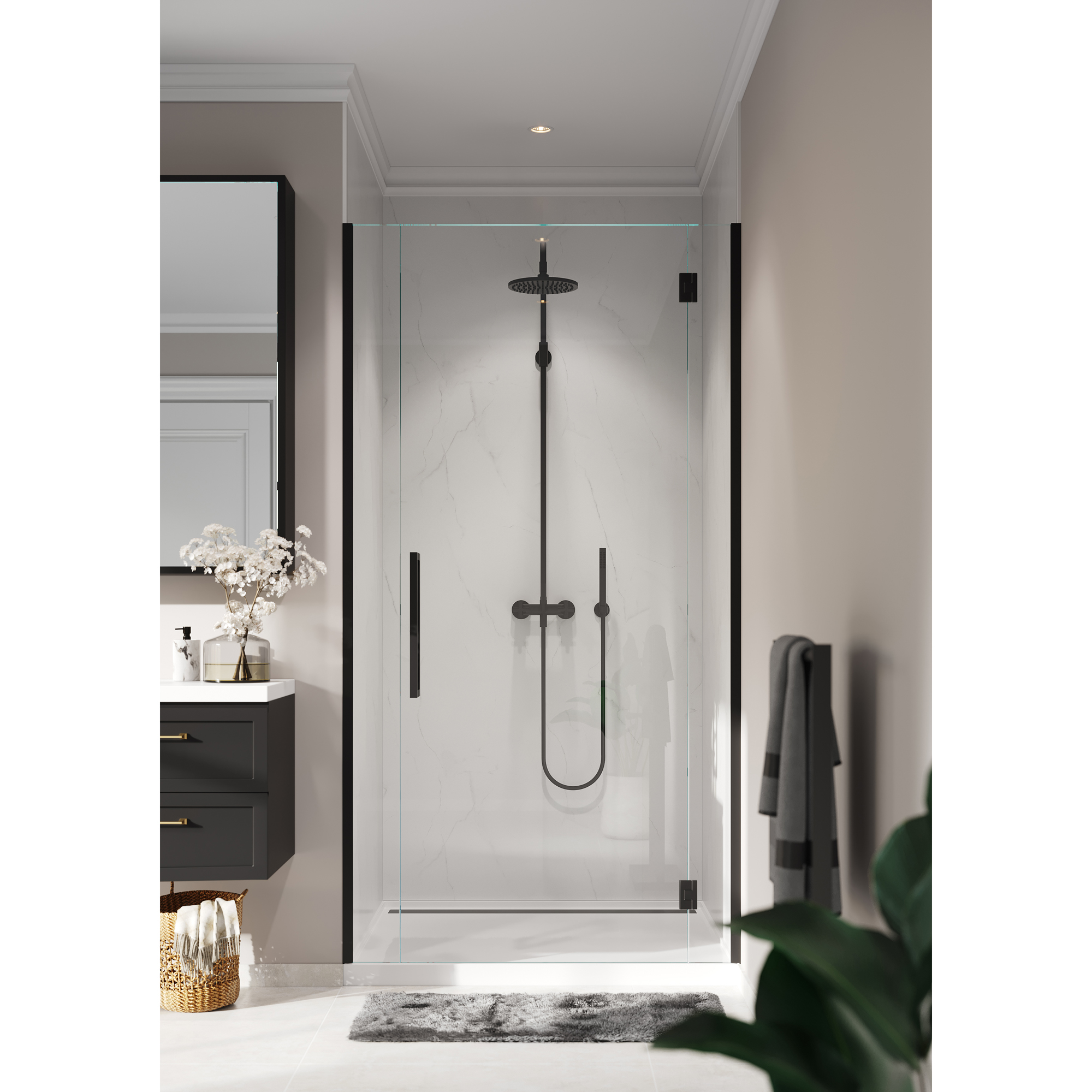 Baderomspanel Fibo 2487-T00 Bianco Marble