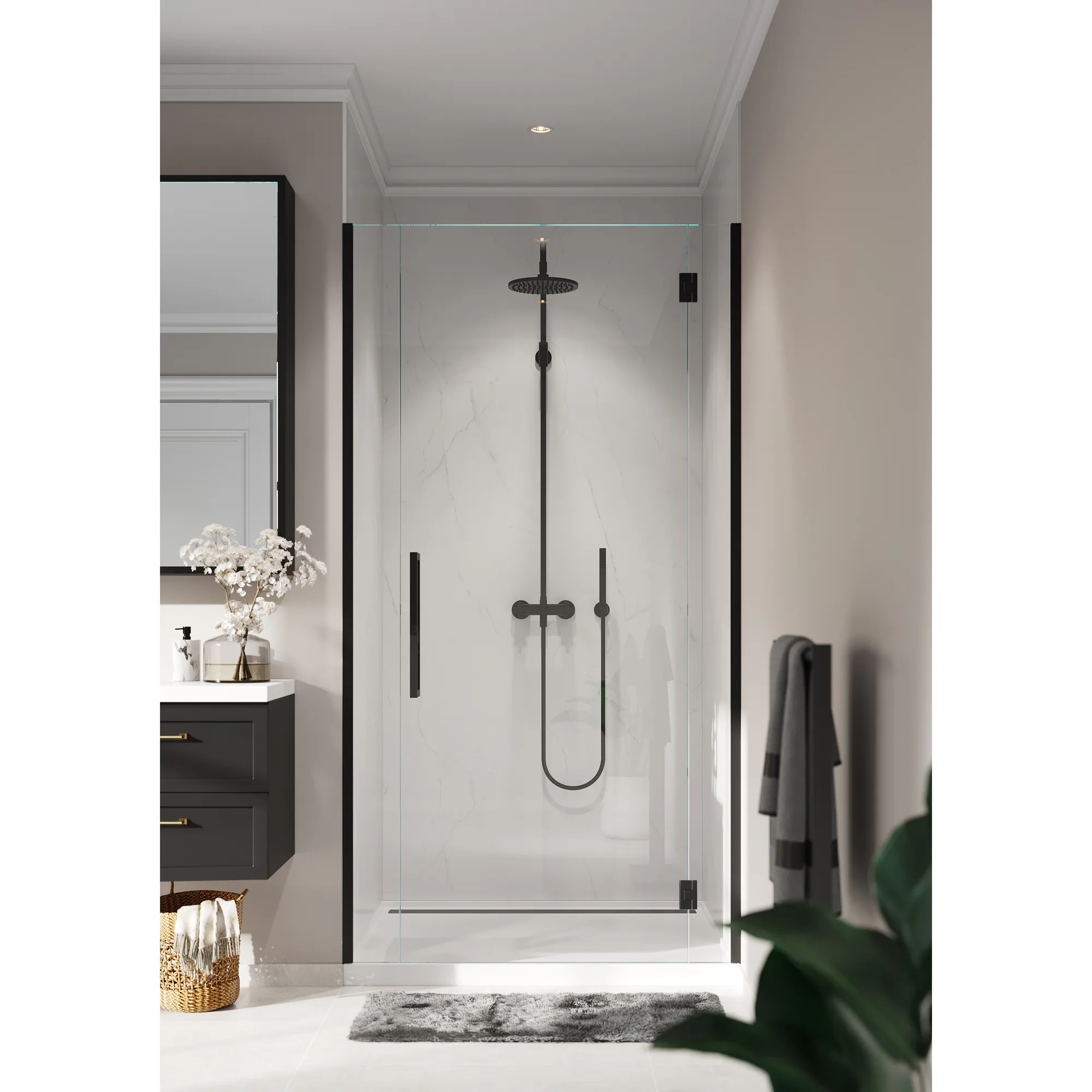Baderomspanel Fibo 2487-T00 Bianco Marble