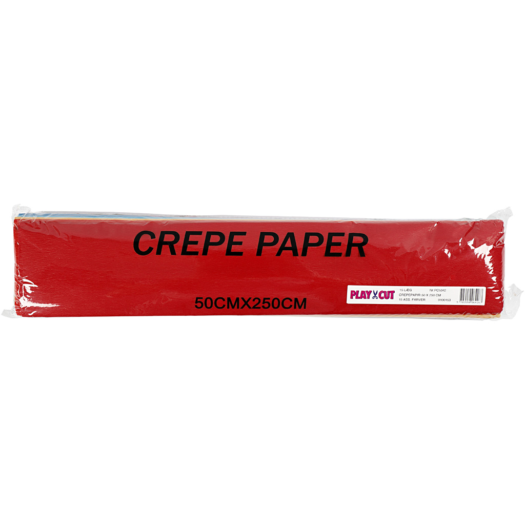 Kreppapir Creativ Company Ass Farger 2,5 m 1 Pk