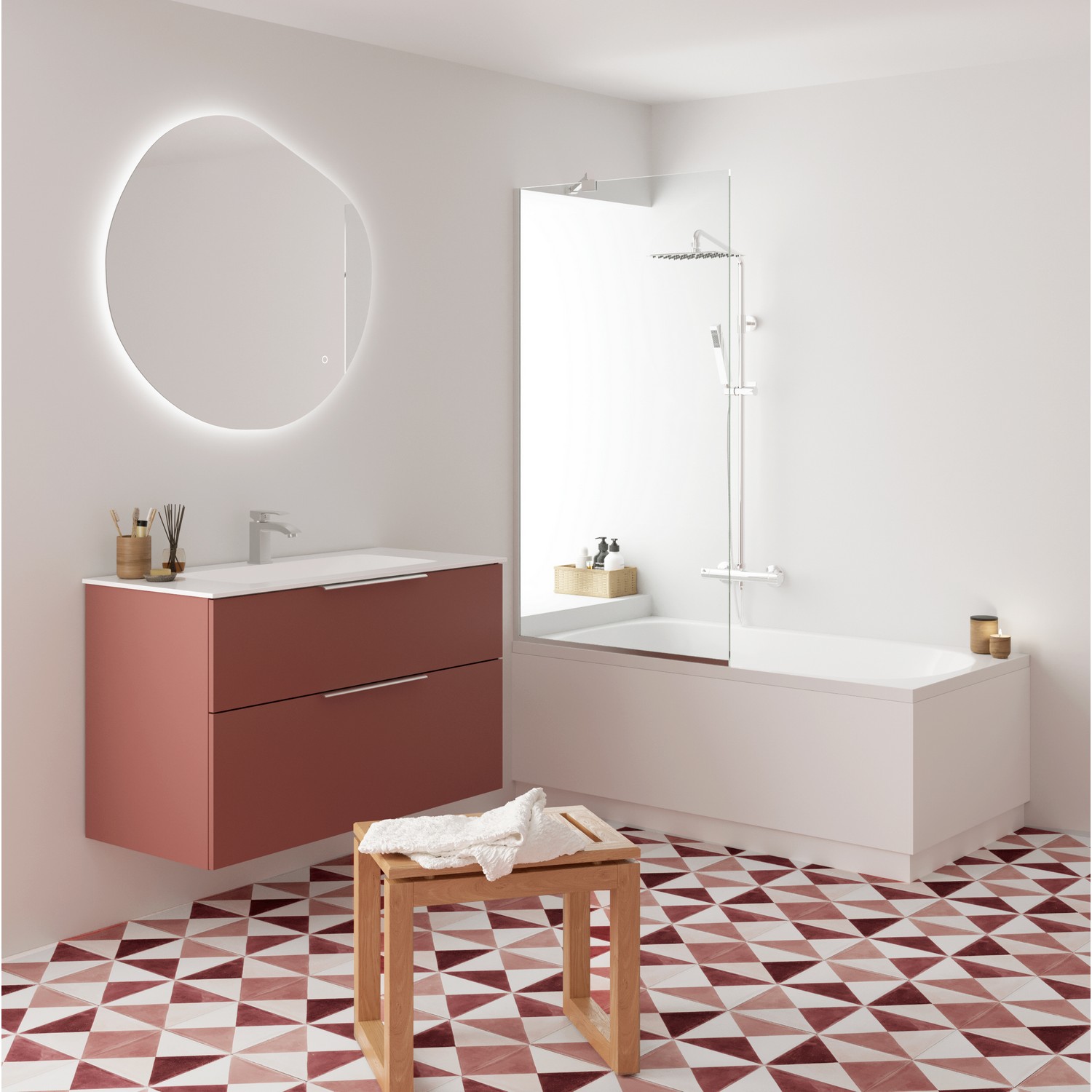 Orion solid surface heldekkende servant 100 cm B:1000