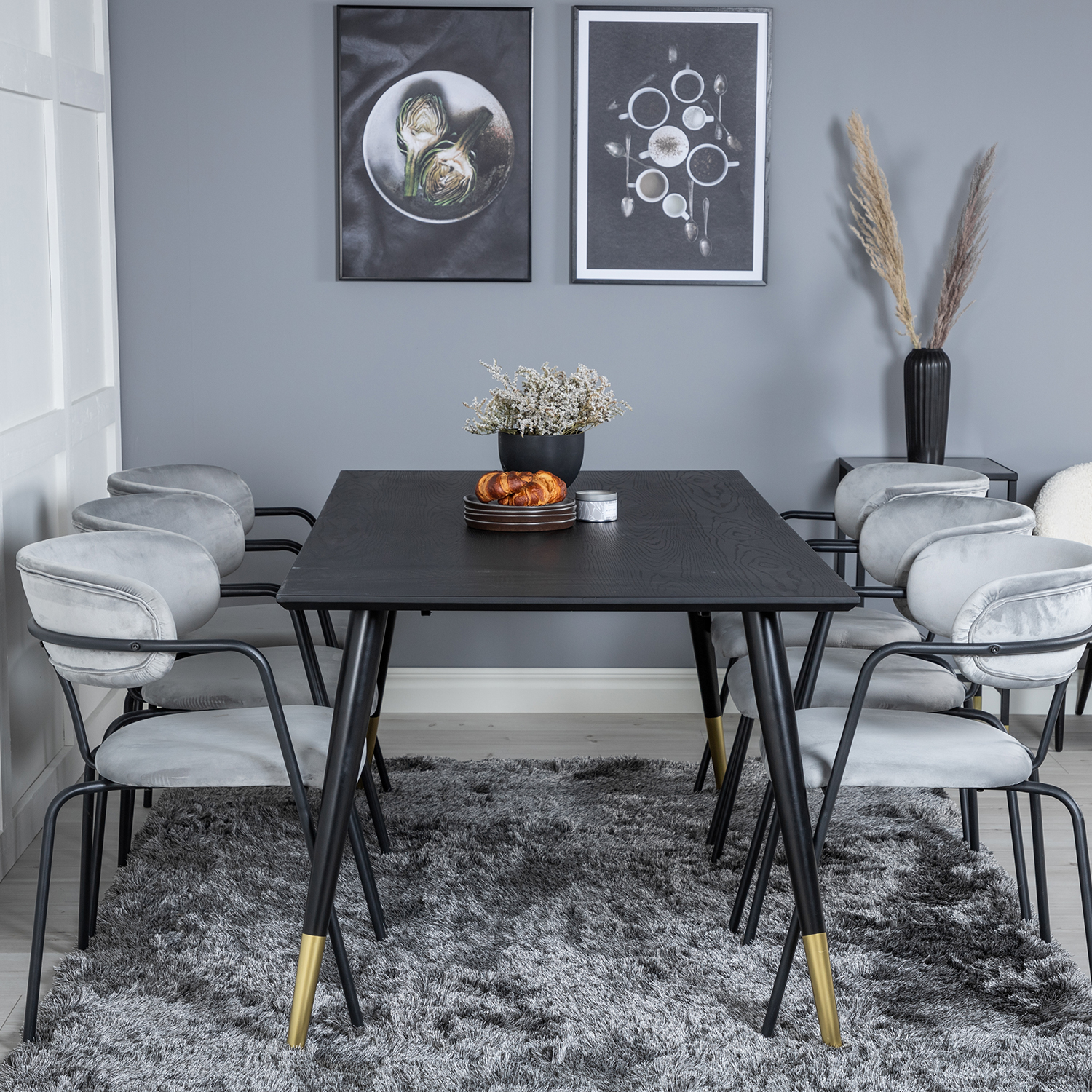 Spisegruppe Venture Home Dipp med 6 Arrow Stoler