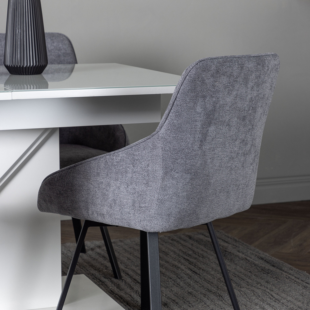 Spisegruppe Venture Home Pluto med 4 Rosie Stoler