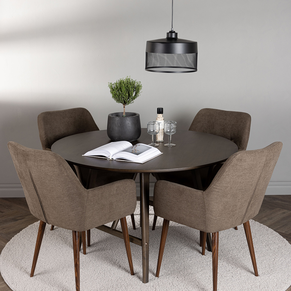 Spisegruppe Venture Home Kaseidon Ø100 cm med 4 stk Tomorrow Stoler