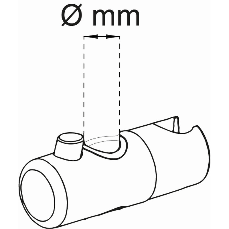 Hånddusjholder Habo Glider 24mm Krom