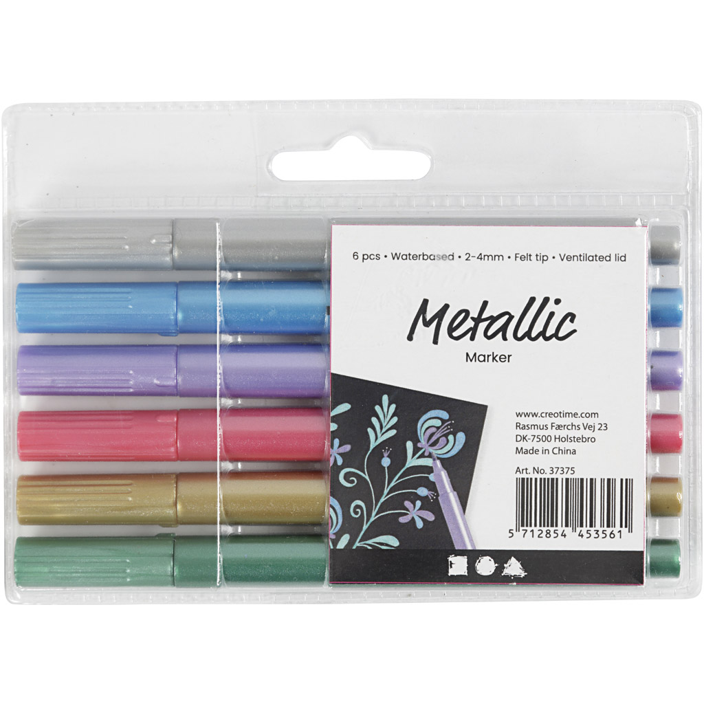Tusj Creativ Company Metallicfarger 2-4 mm