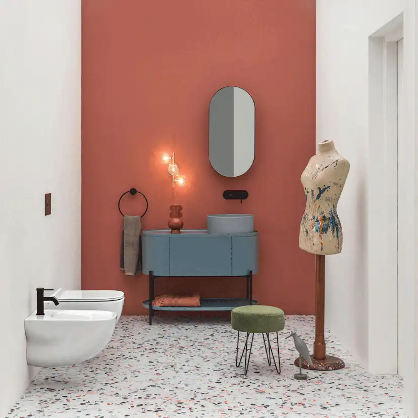 Tvättställ Lavabo Mate Slim 400 mm Matt Grå Matt Grå