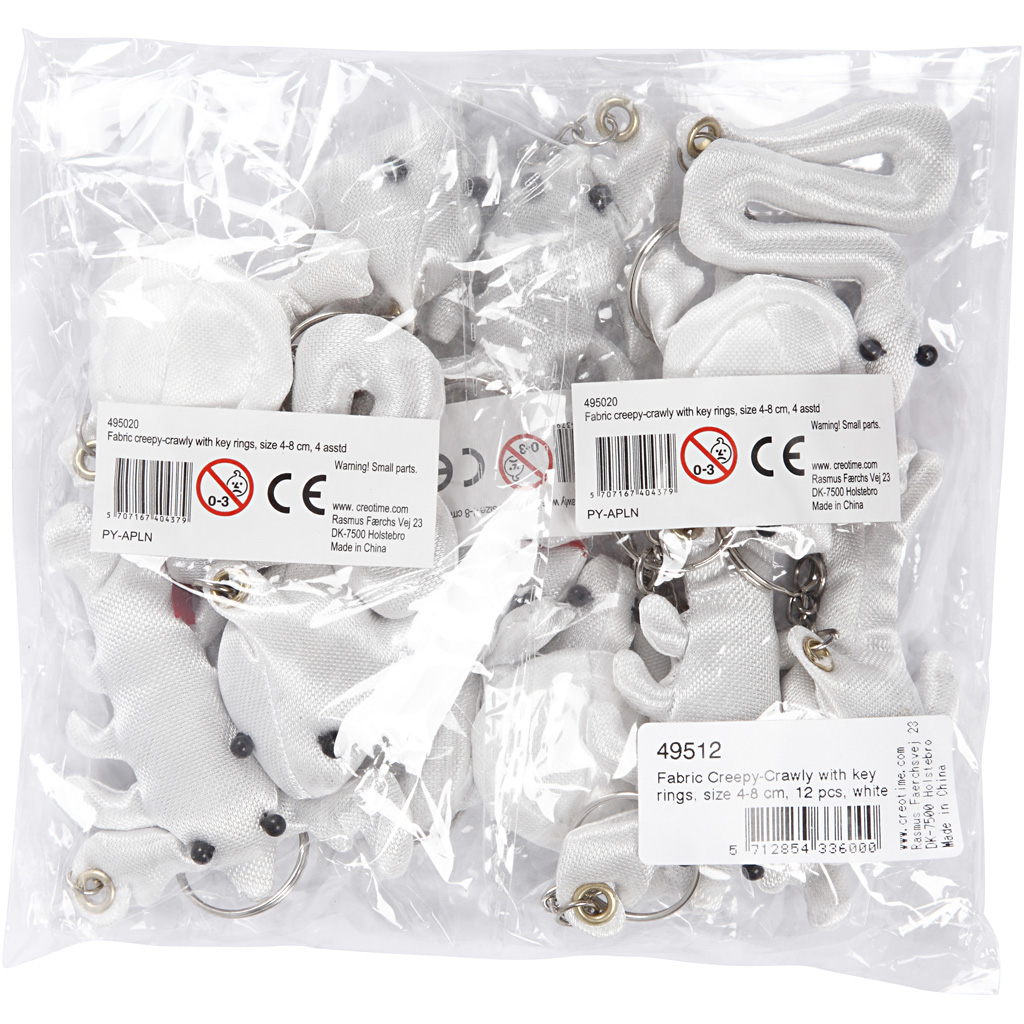 Stoffigurer Creativ Company Hvit 4-8 cm 4x3 stk/1 Pk