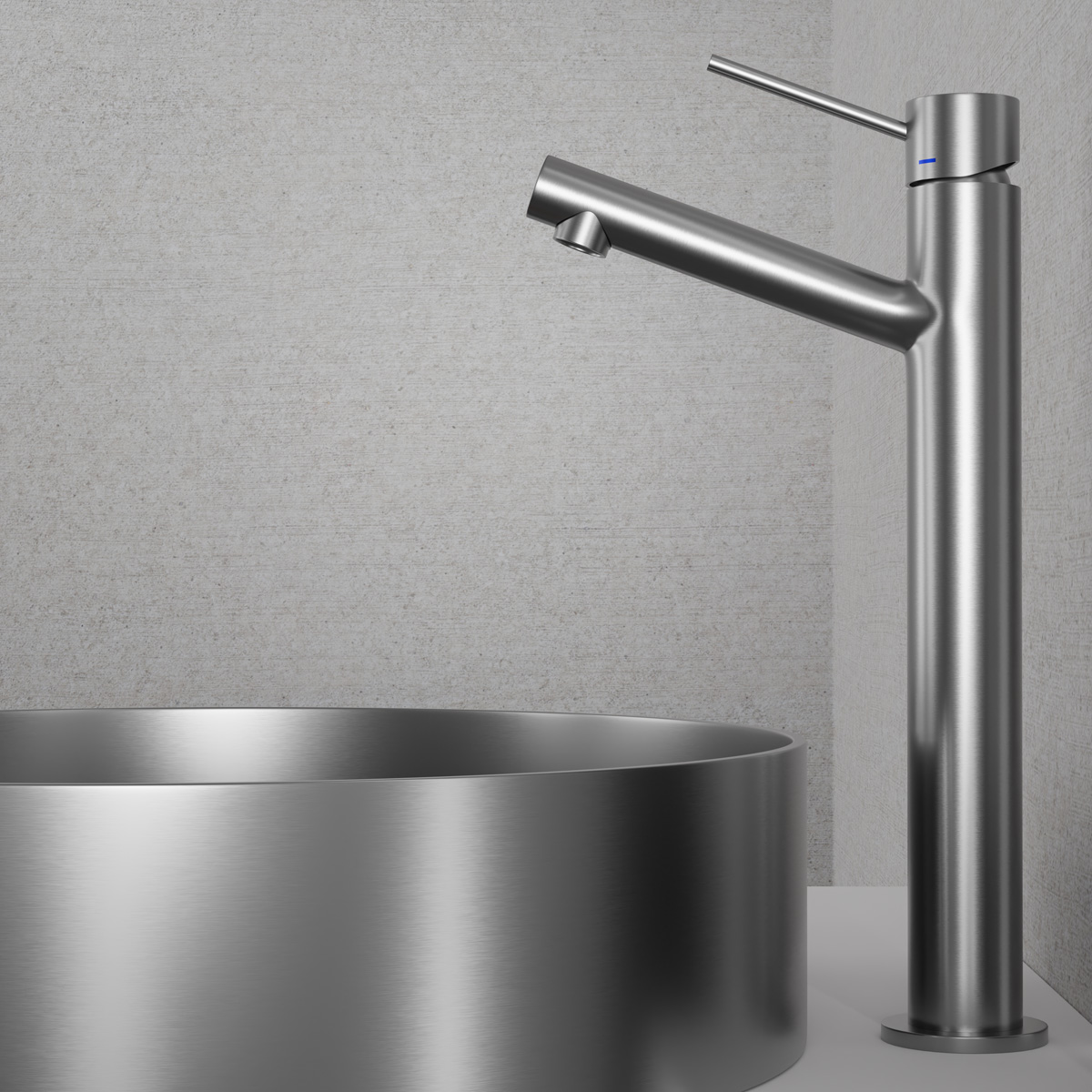Tv&auml;ttst&auml;llsblandare Scandtap Steel Vector High