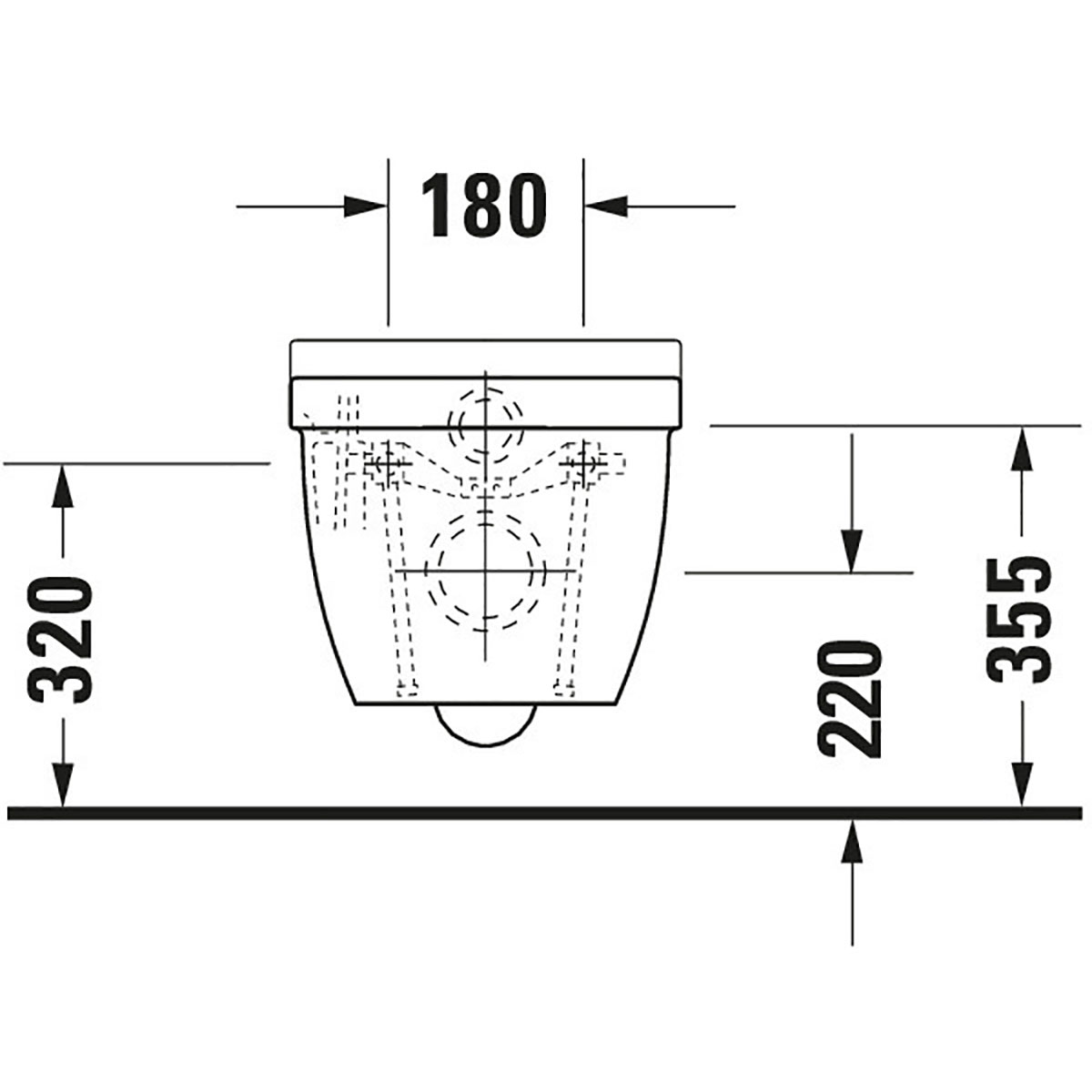 Vägghängd Toalettstol Duravit Starck 3 222509