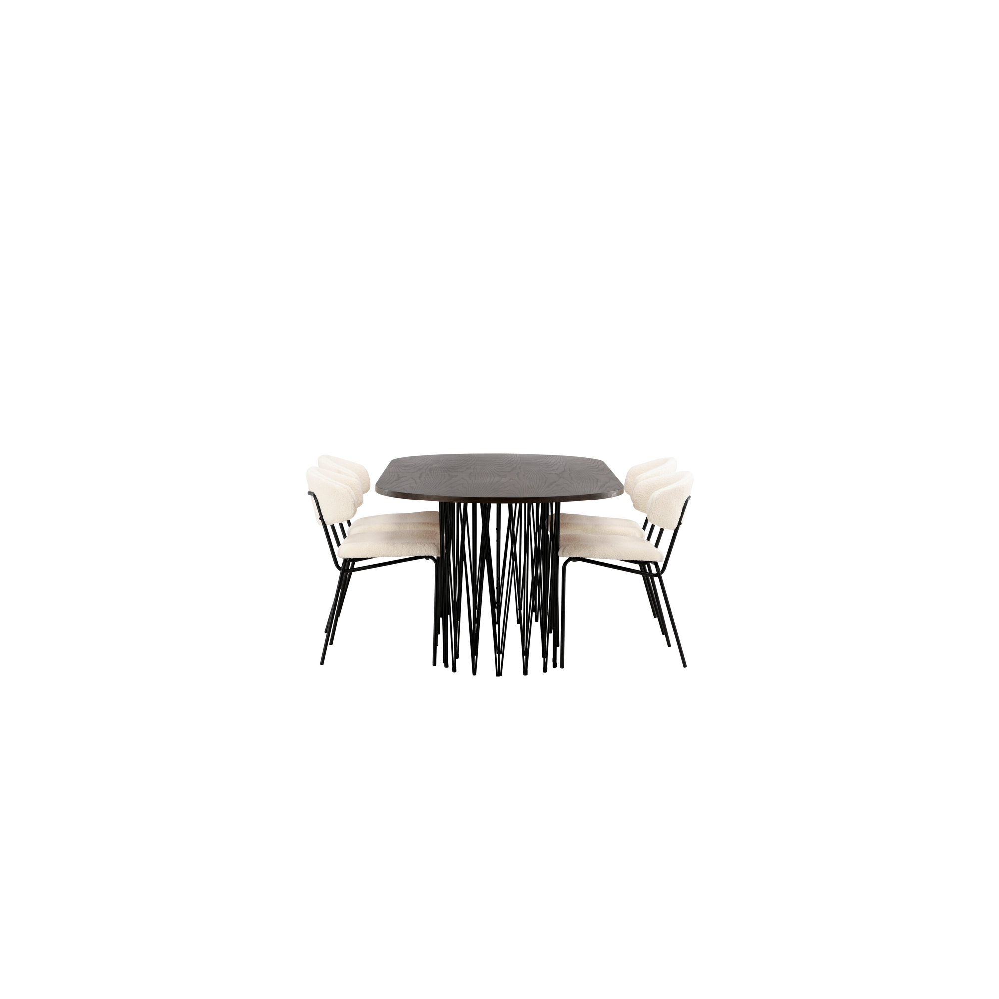 Spisegruppe furniture/fashion Stone med 4 Chico Stoler