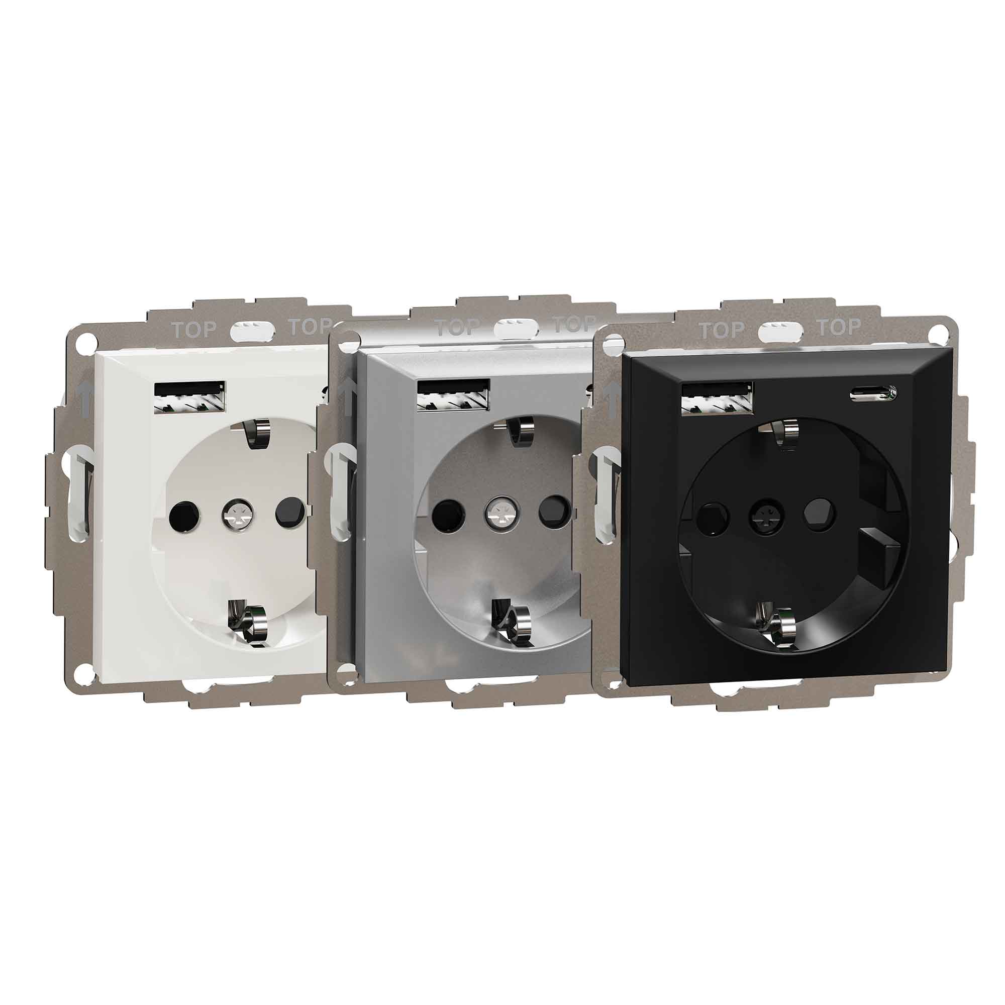Ladeuttak Elko Plus USB A+C 3A Schuco