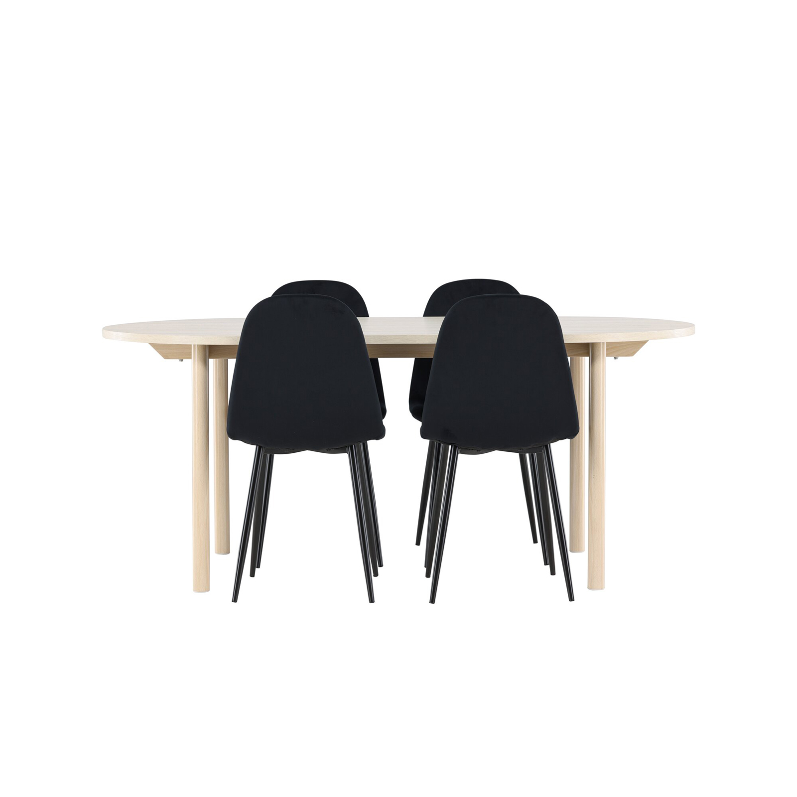 Spisegruppe Venture Home Andy 180 med 4 stk Polar Stoler Fløyel