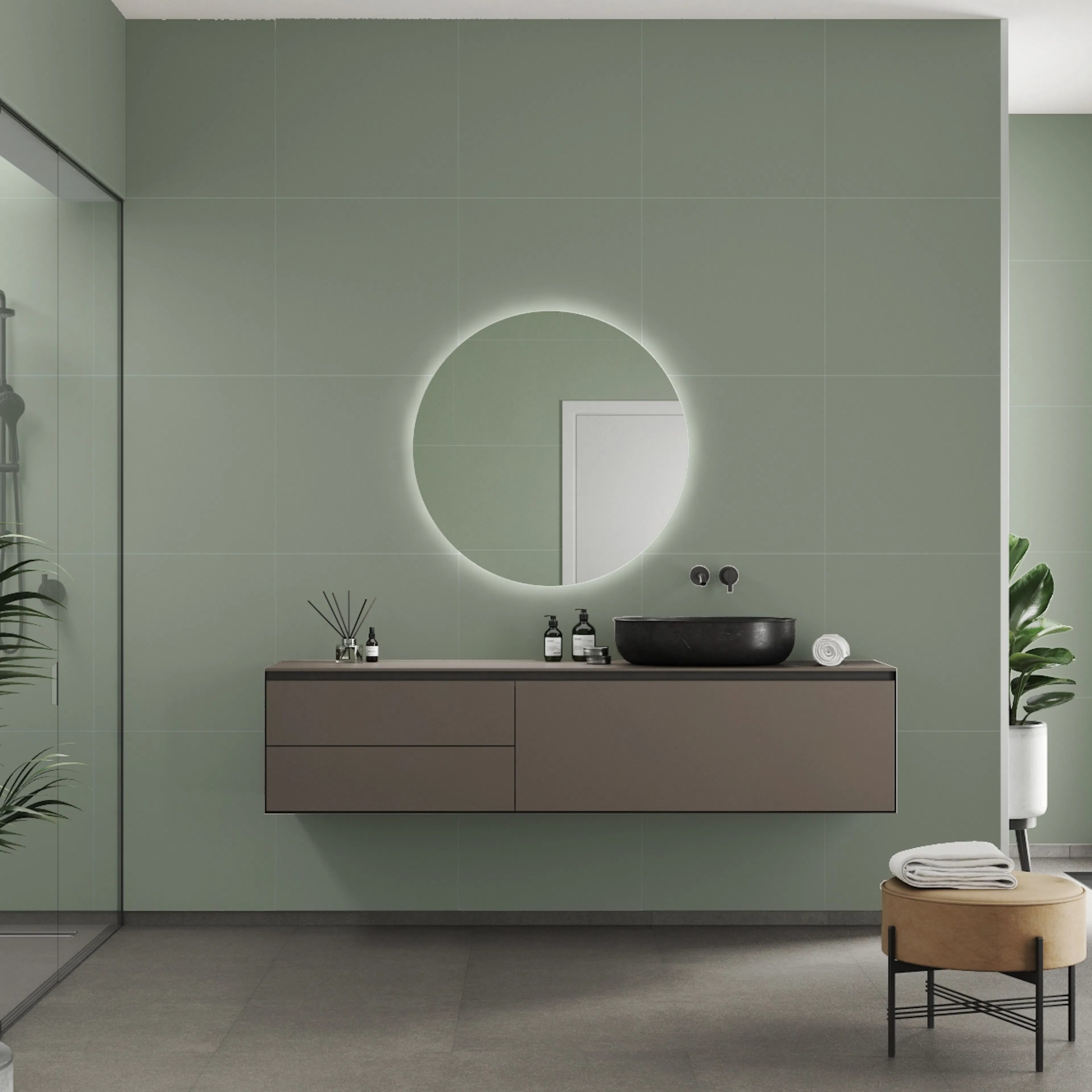 Baderomspanel Fibo 5206-6060 EM Olivegreen