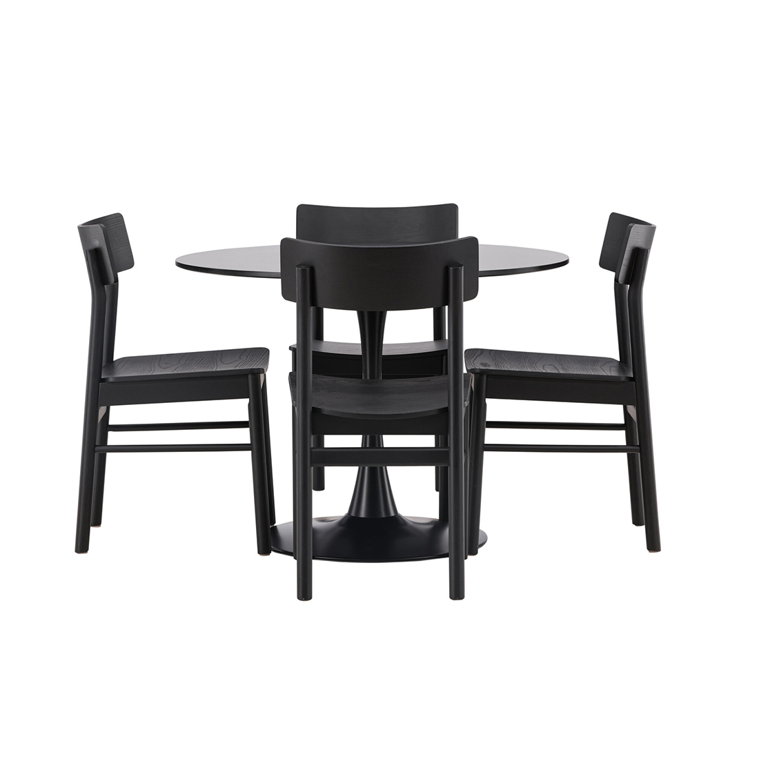 Spisegruppe Venture Home Glade Ø100 cm med 4st Montros Spisestoler
