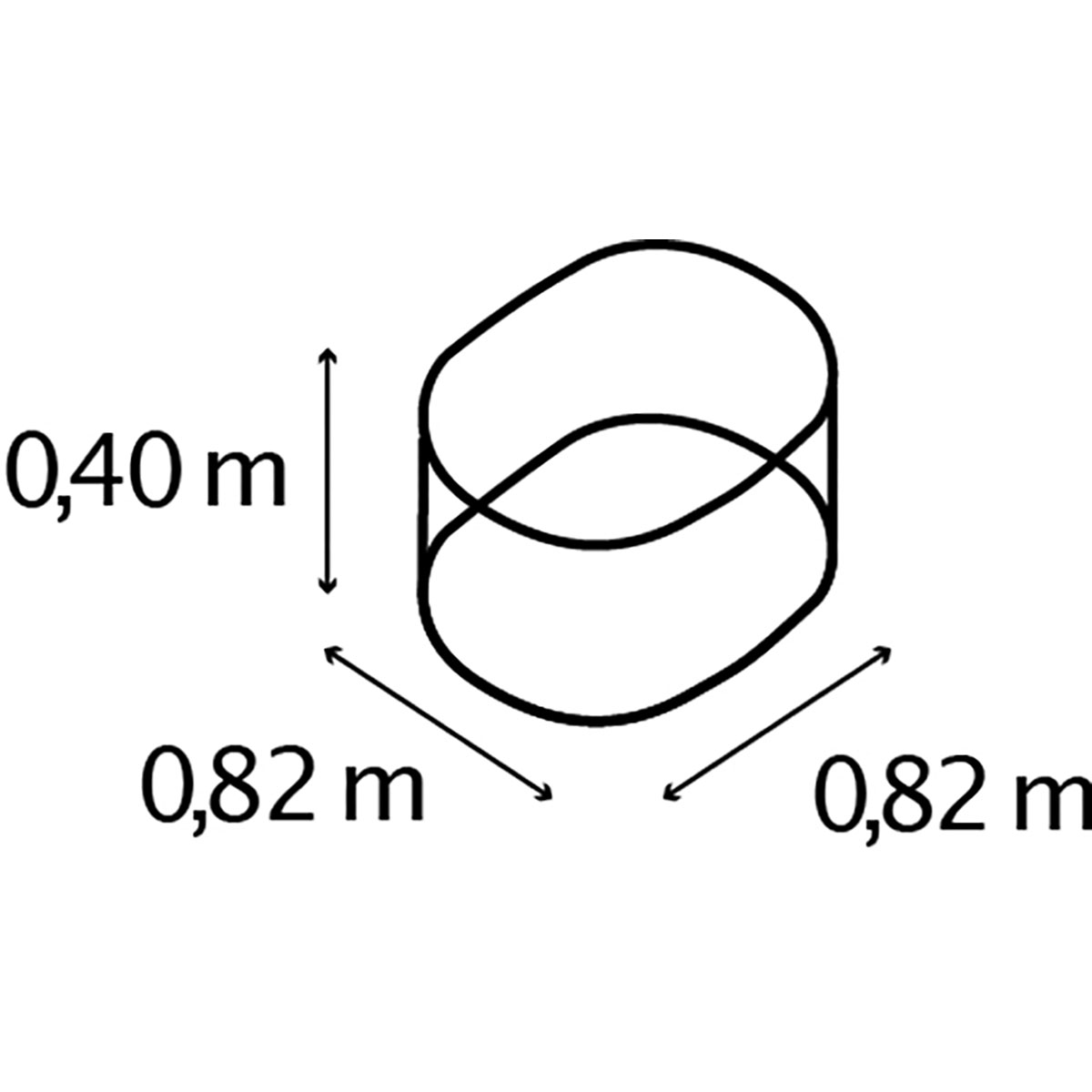 Plantekant Vitavia Rondo 401 Antrasitt