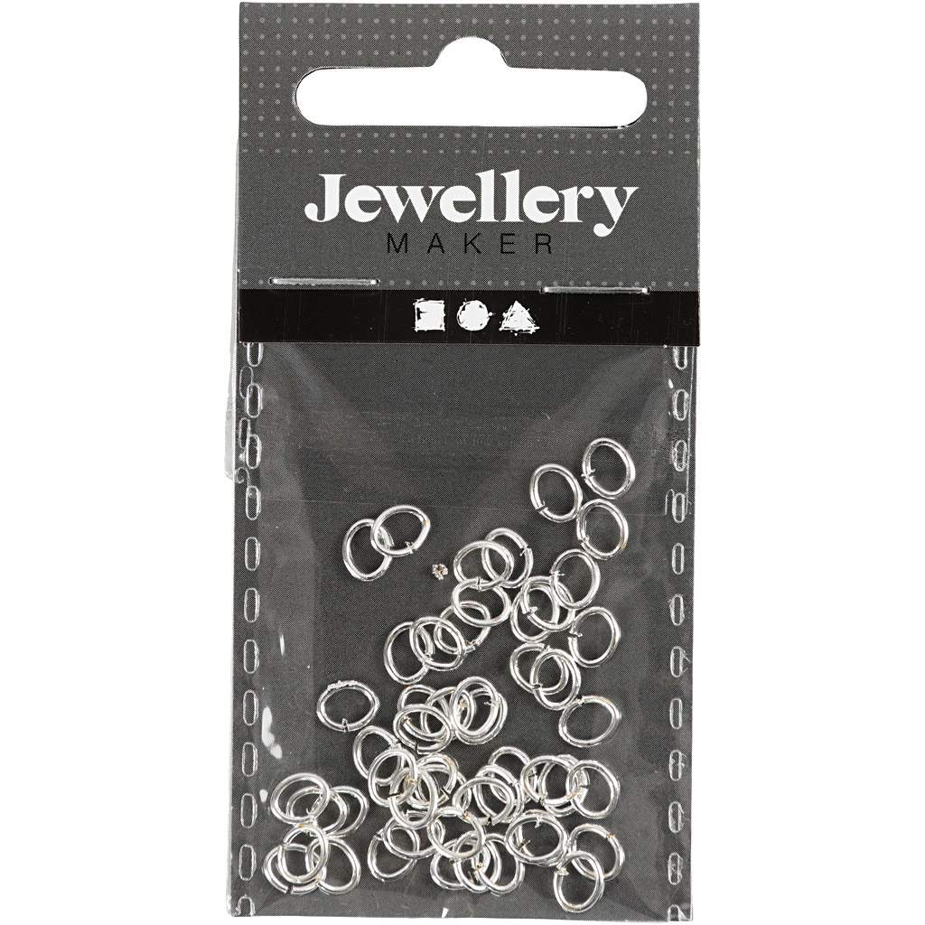 Ovale Ringer Creativ Company Forsølvet Tykkelse 0,7 mm 50 Stk/1 Pk