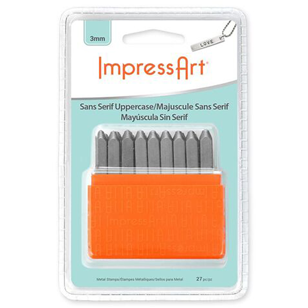 Stempler Creativ Company Store Bokstaver Str 3 mm Font  Helvetica 27 stk/1 Sett