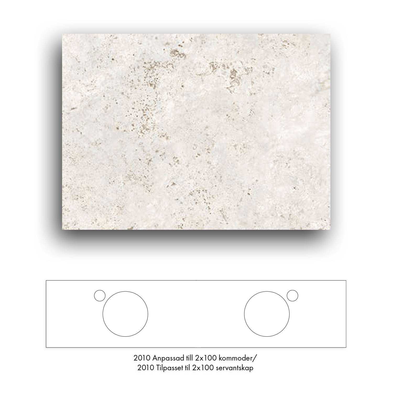 Bänkskiva Macro Design Crown+ Dekton  2010 till Tvättställsskåp Crown