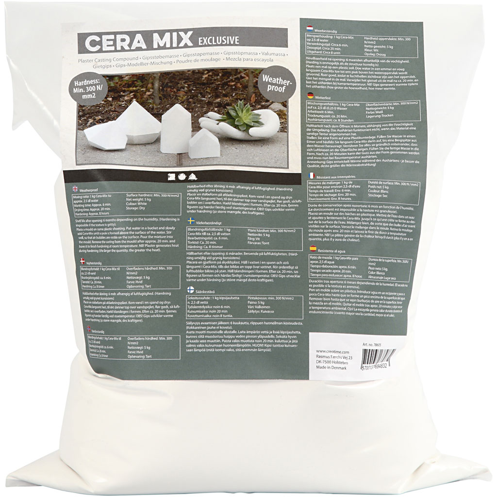 Modellgips Creativ Company Cera-Mix Exclusive Hvit 5 kg/1 Pk