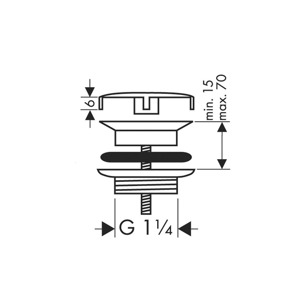Bottenventil Hansgrohe Silform