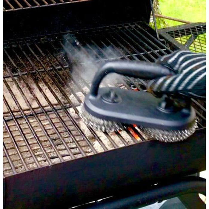 Grillbørste Pepper med Stålpadder/Svart