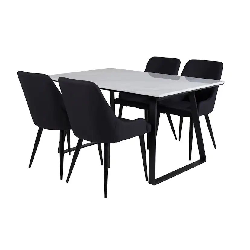 Spisegruppe Venture Home Estelle 140 med 4 Plake Stoler