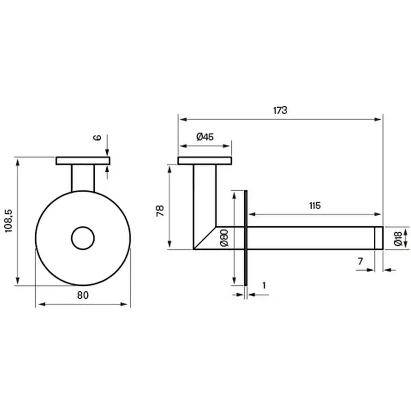 Reservepapirholder Tapwell TA234