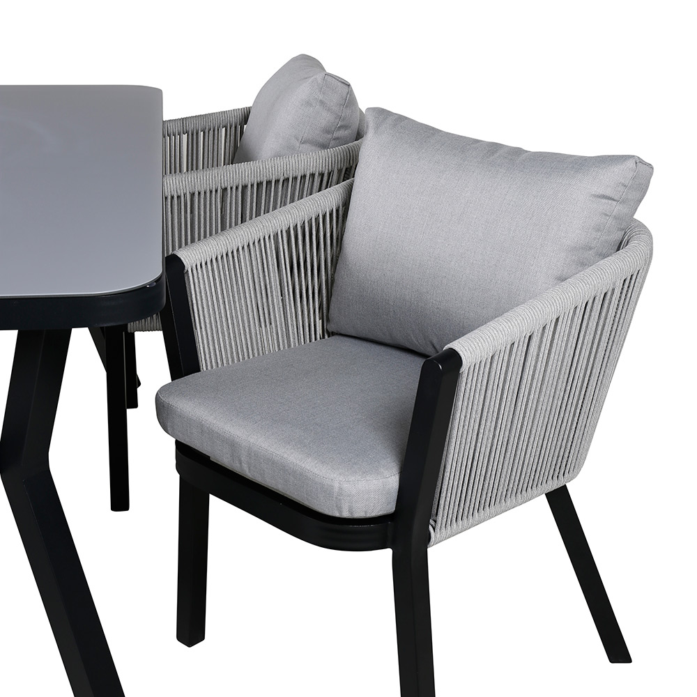 Spisegruppe Venture Home Vyn Sort med 4 Vyn Spisestoler