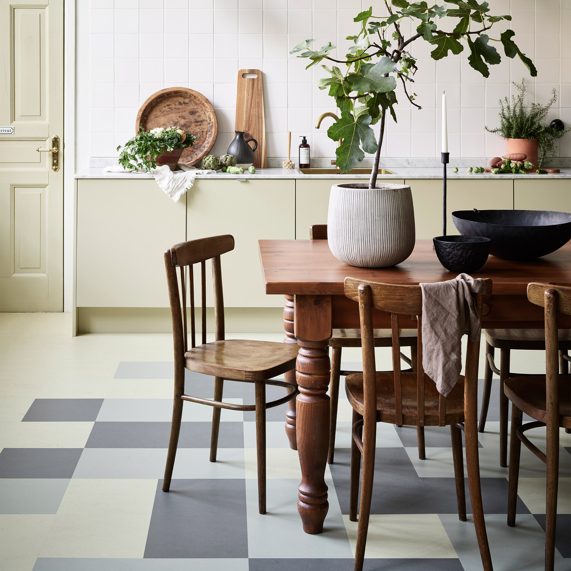 Linoleumgolv Forbo Marmoleum Click Cloudy Sand 30x30 cm