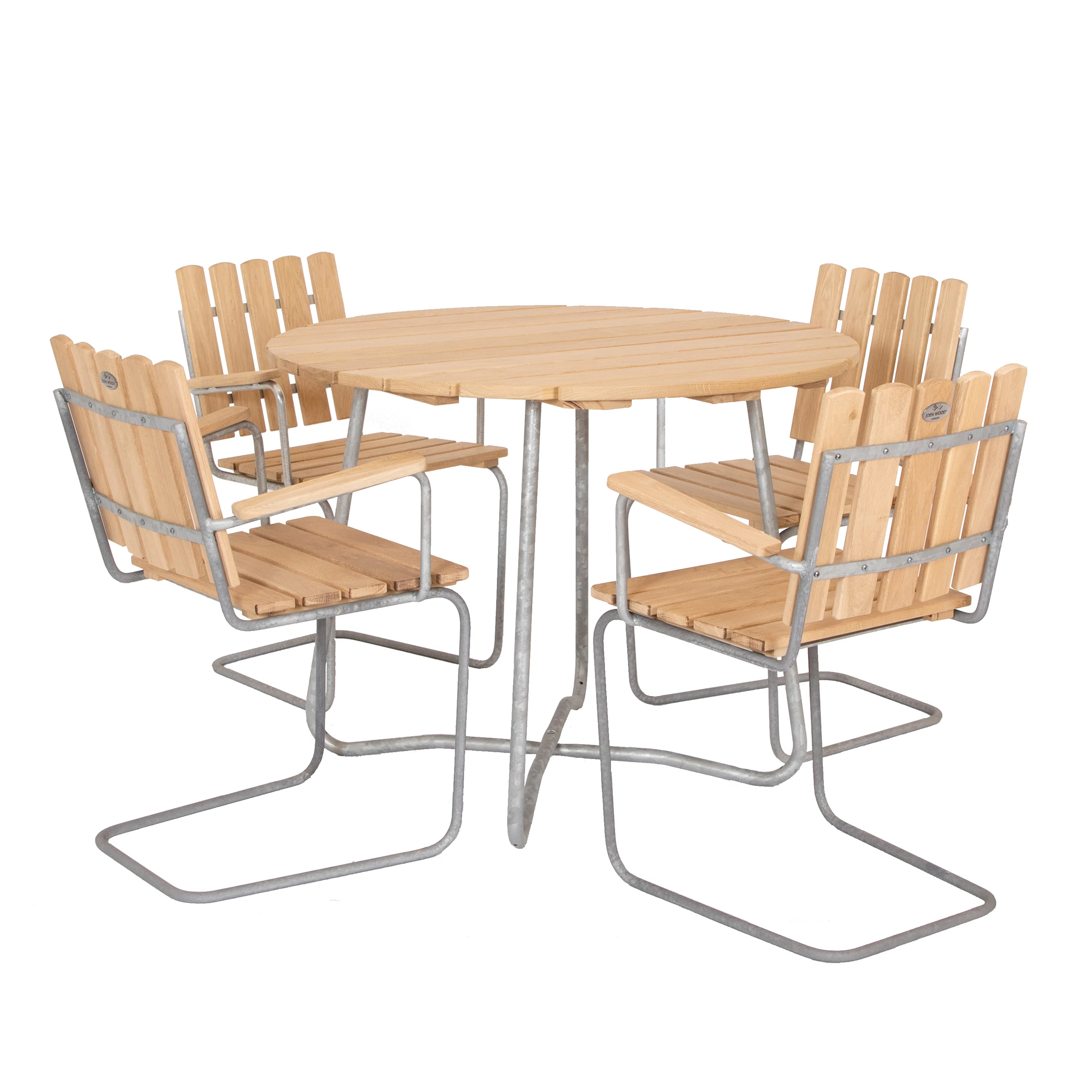 Spisegruppe Eden Wood Amanda Ø100 cm med 4 Stoler