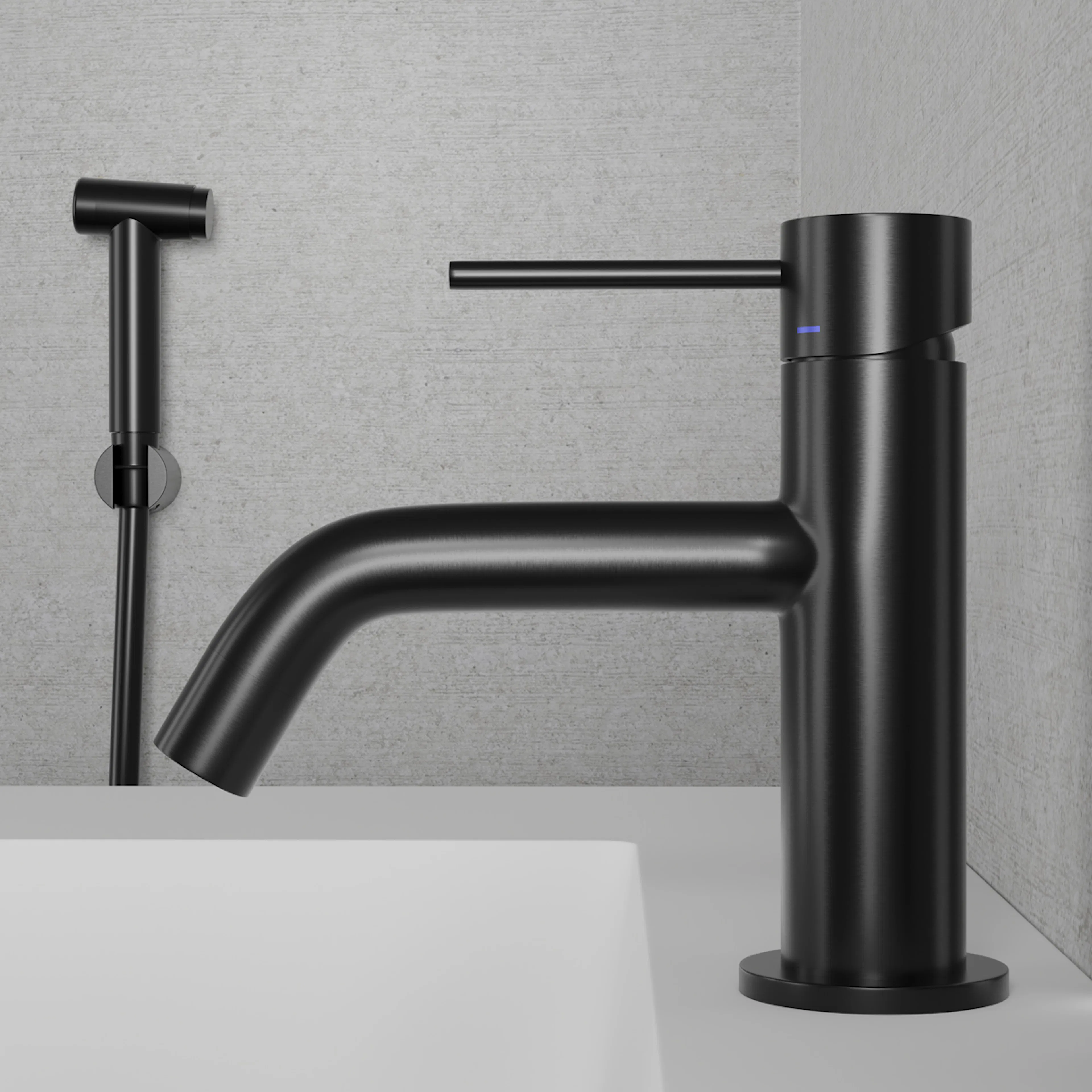 Servantbatteri Scandtap Steel Voyage med Sidedusj