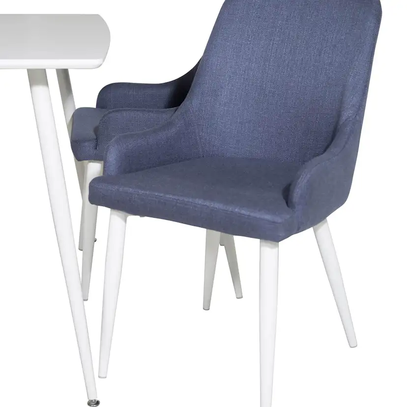 Spisegruppe Venture Home Pobbie med 4 Plake Stoler Polyester