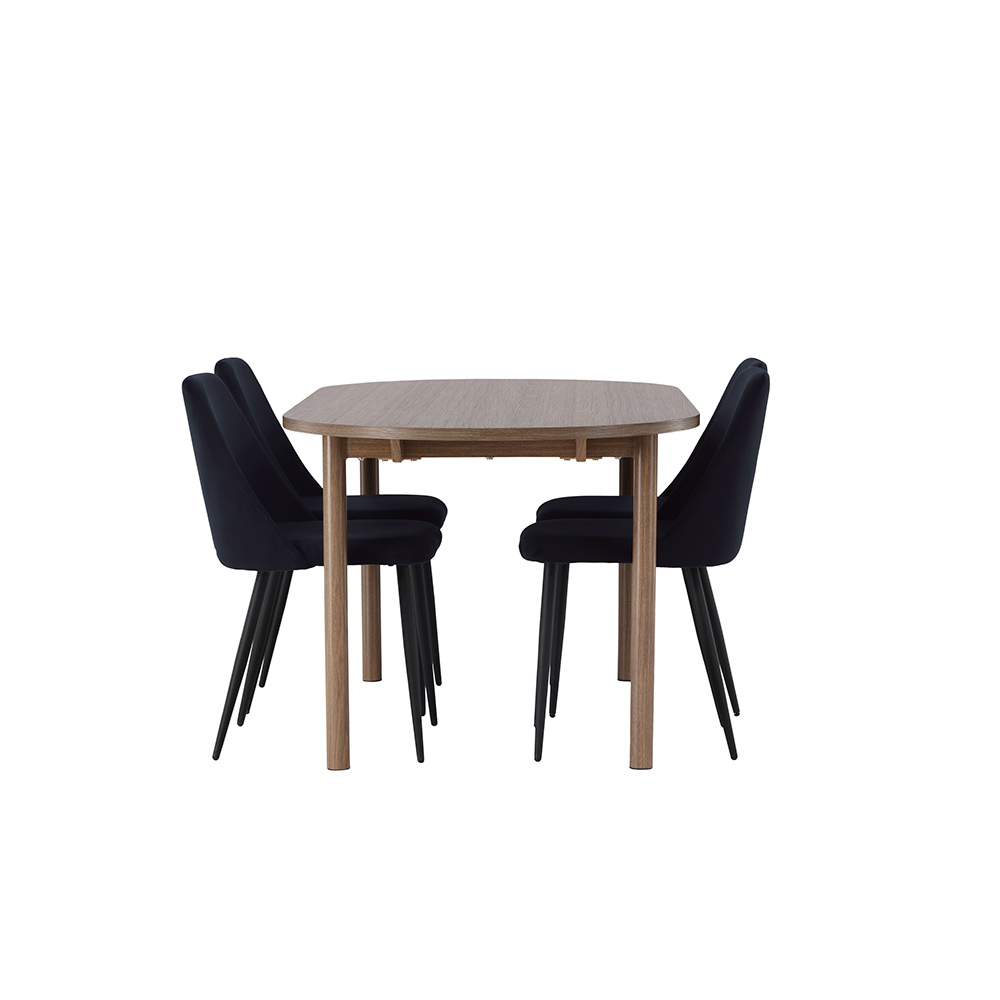 Spisegruppe Venture Home Andy med 4 Night Stoler