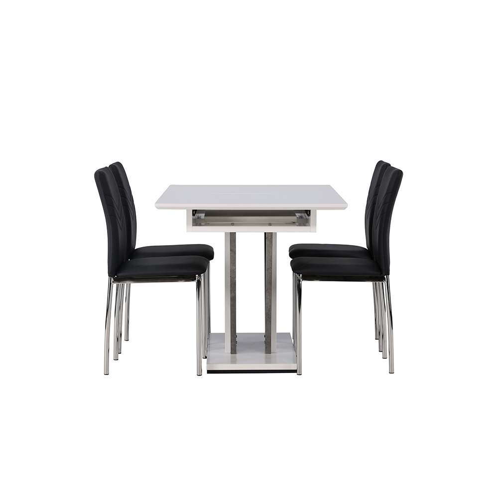 Spisegruppe Venture Home Disa med 4 Lily Stoler