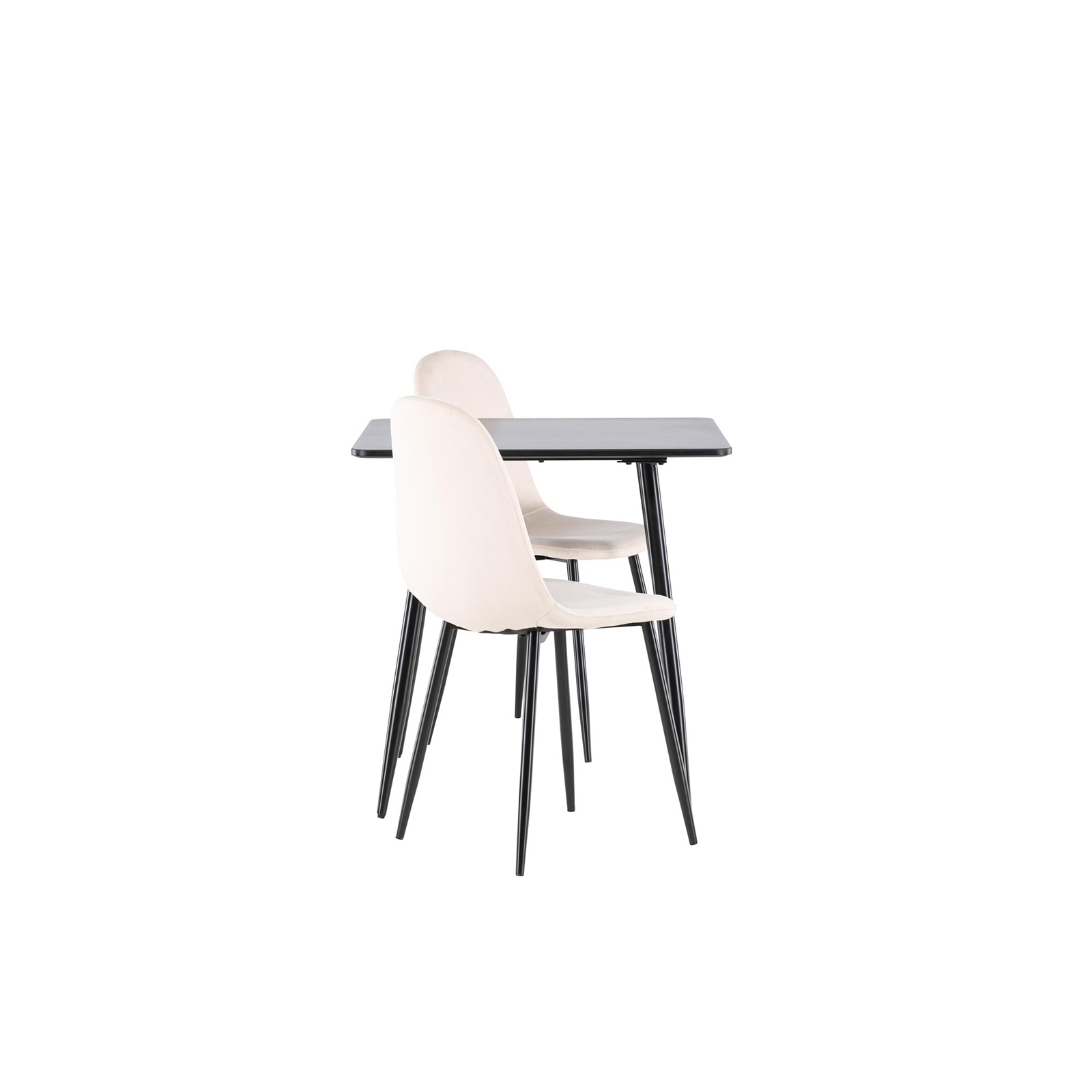 Spisegruppe Venture Home Polar 75 med 2 stk Polar Stoler Fløyel
