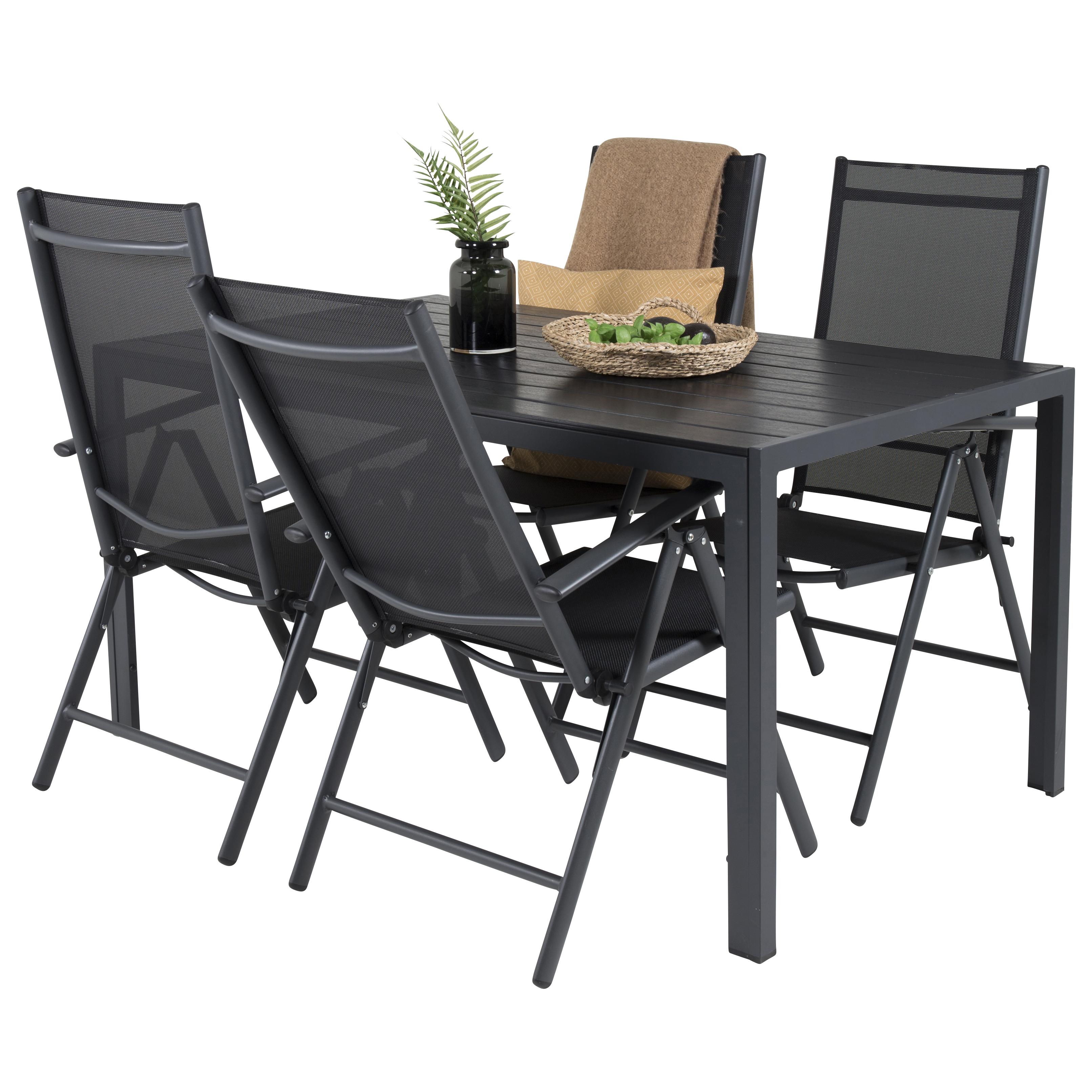 Spisegruppe Venture Home Bront 150 med 4 Bront Stoler