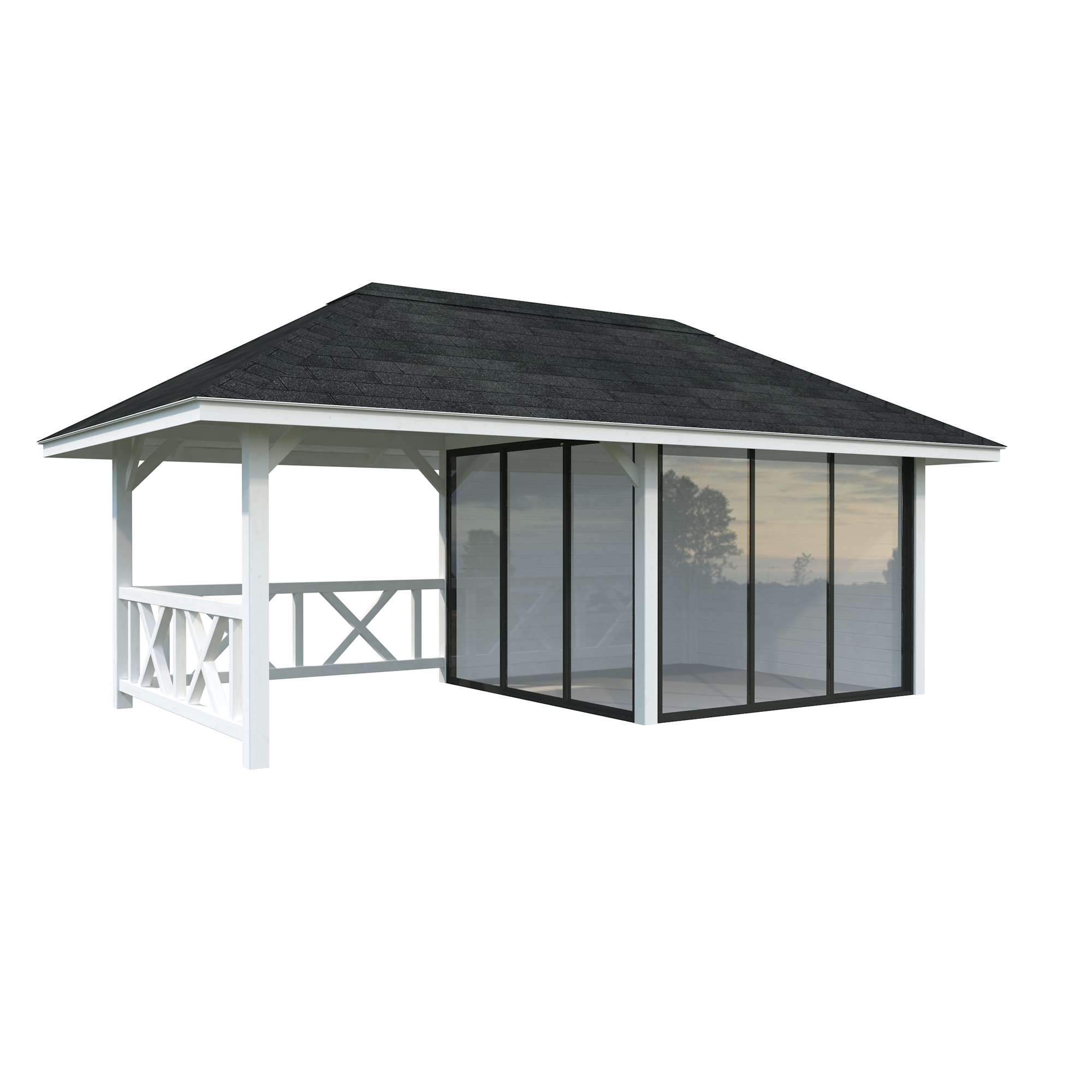 Hagestue Palmako Bianca 16,6 m2 Sett 203 Slide