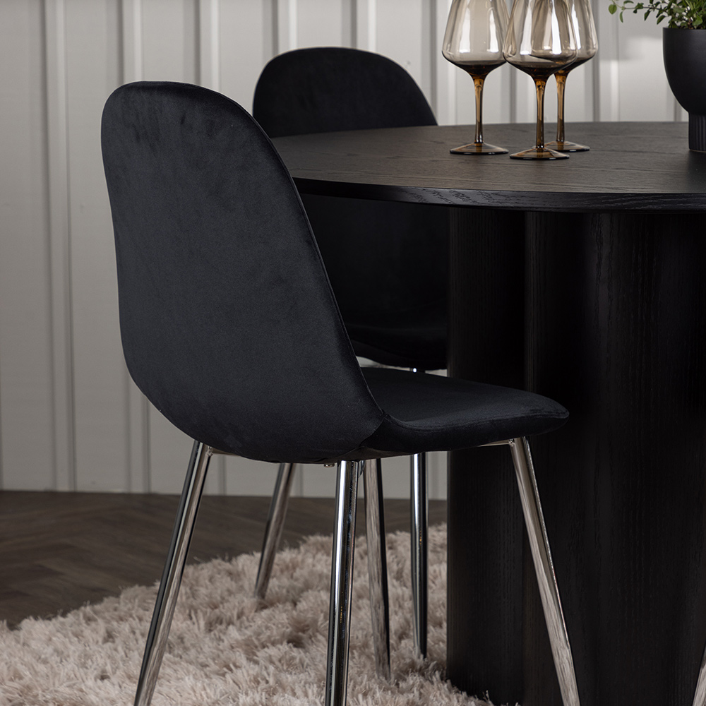Spisegruppe Venture Home Olivia Ø110 cm med 4 stk Polar Stoler
