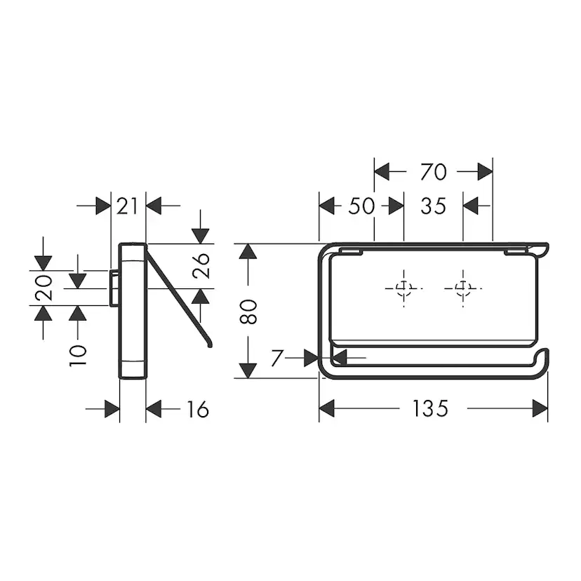 Toalettpapirholder Axor Universal Tilbehør