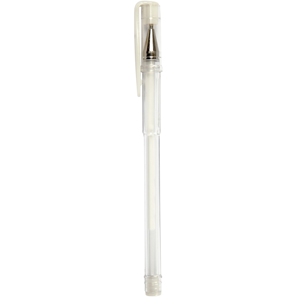 Gel kulspetspennor, vit, spets 0,8 mm, 6 st./ 1 förp. Hvit