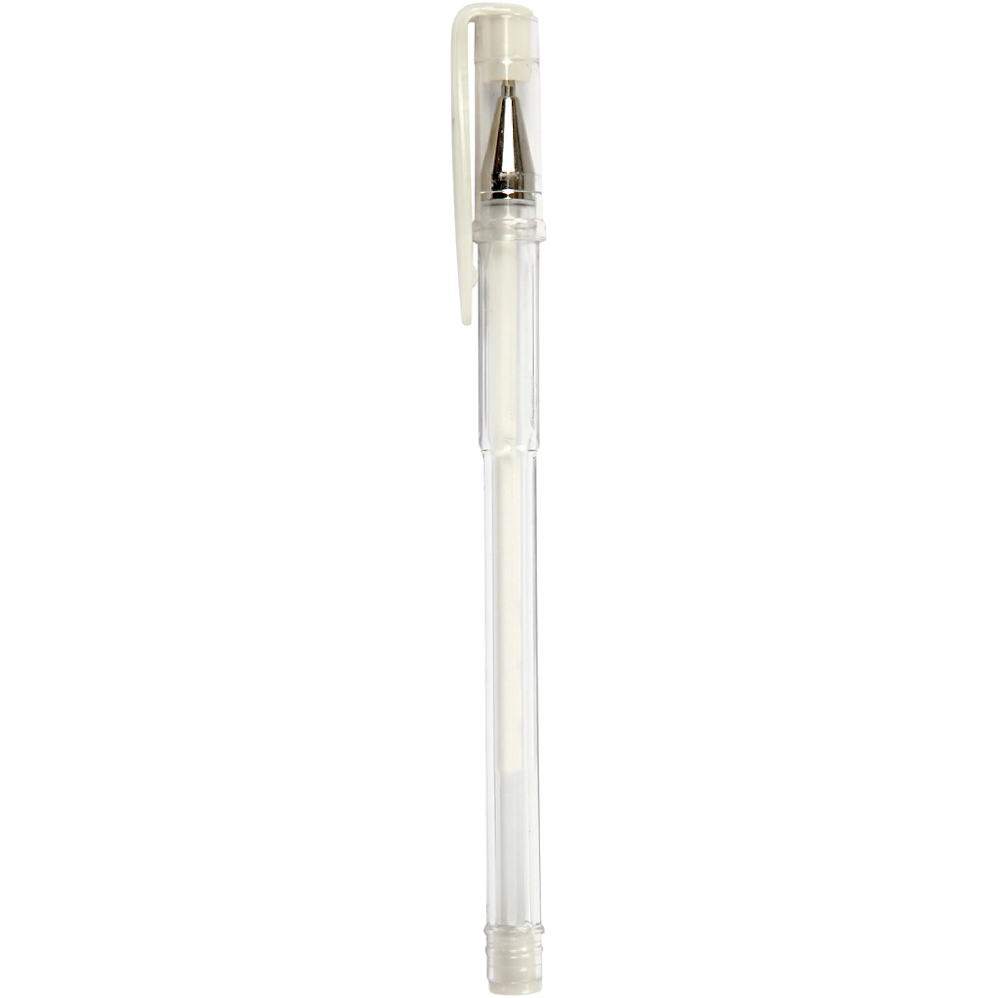 Gel kulspetspennor, vit, spets 0,8 mm, 6 st./ 1 förp. Hvit
