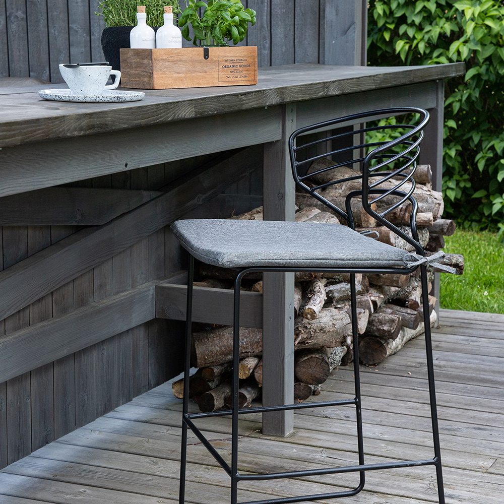 Milano Barchair Steel - Black / Grey Grå/Sort